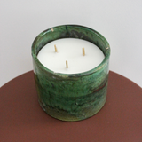 Bougie Tamegroute | Moyen modèle uni vert